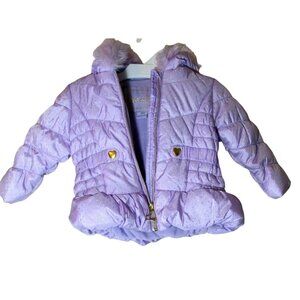 Pistachio Girls Size 12 Months Zip up Winter Coat Violet New